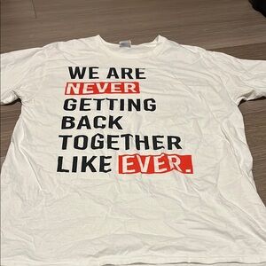 White Graphic T-Shirt with Red Accents